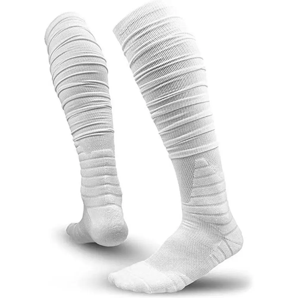 Нескользящие длинные футбольные носки компрессионные для колена спортивные