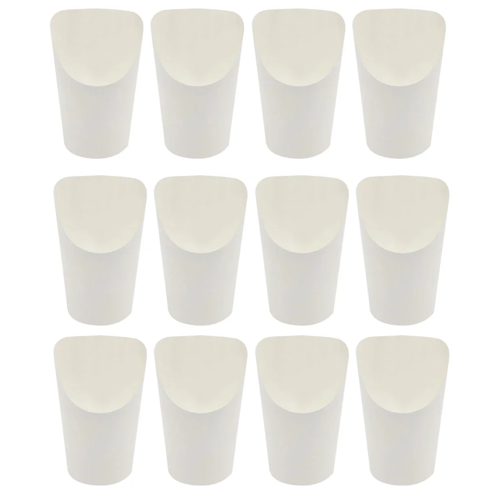 

Chip Cup Oblique Disposable Paper French Fries Mug Cups Ice Cream Kraft Snack Containers Food