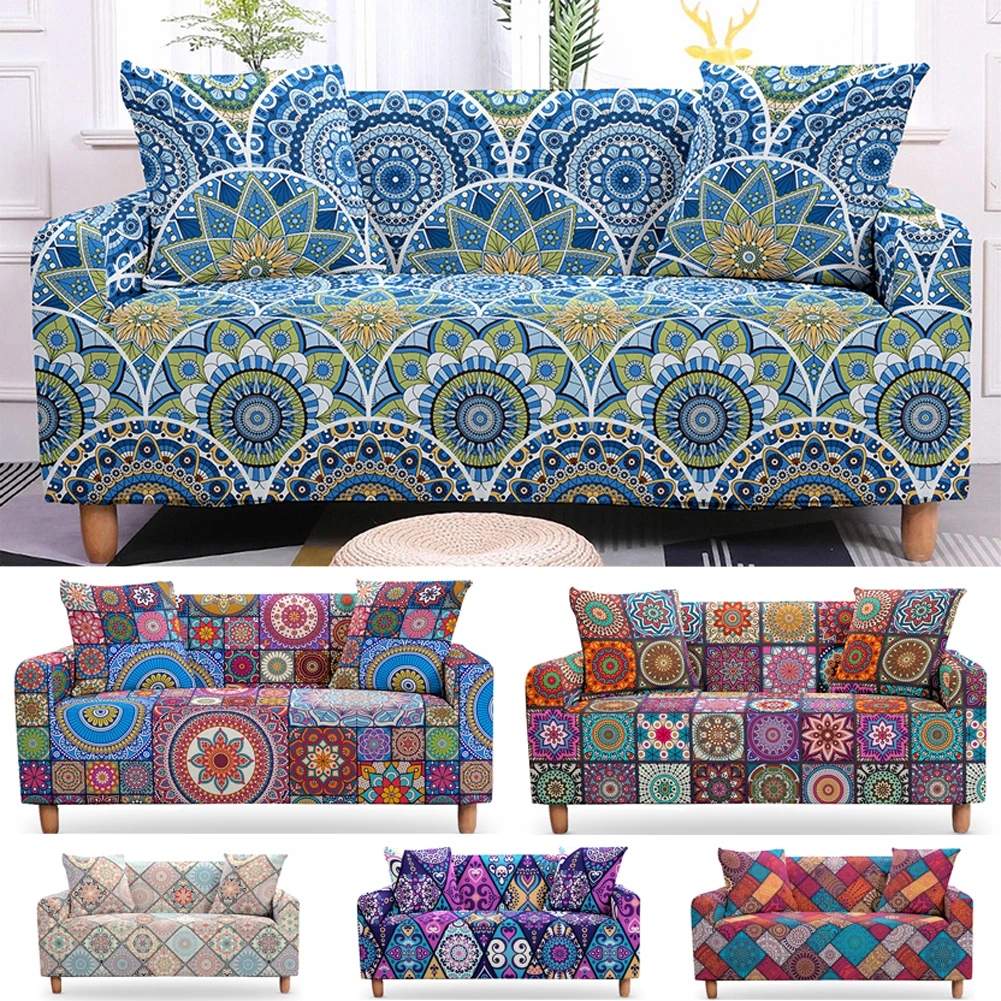 

Stretch Sofa Cover For Living Room Sofa Cover Segmented Stretch Mandala Print Sofa Cover L Shape Sofa 4 Size Decorative Home