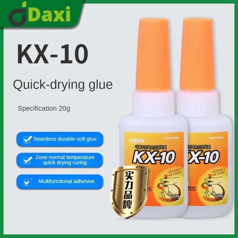 

Professional Shoe Glue Waterproof Quick-drying Adhesive Glue 20g Heat Resistance Repair Glue For Shoe Multipurpose Kx-10 Glue