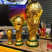 2022 european world cup hercules trophy qatar golden resin football champions trophies mascot fans souvenir gift decoration