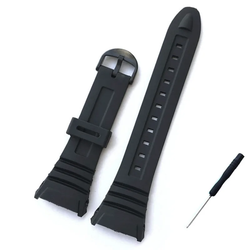 Силиконовый ремешок для часов g-shock Casio W-96H спортивный резиновый с оригинальными