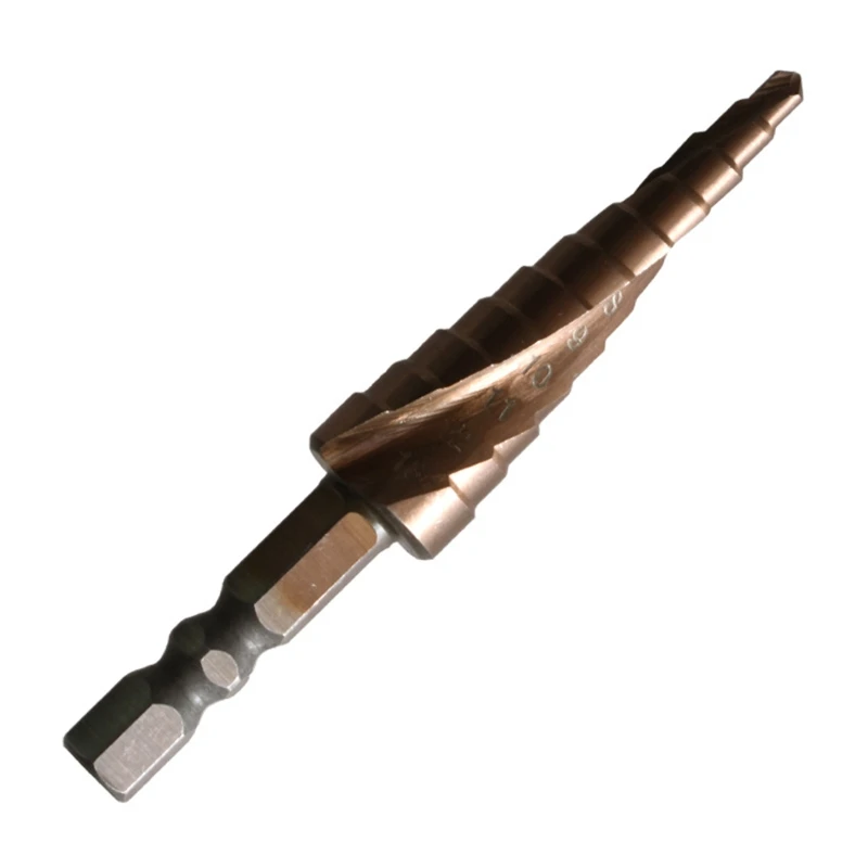 

Step Cone Drill Bit Hole Cutter 3-13mm M35 Steel Titanium Coated Step Drill Bit Fiting for Sheet Metal Aluminum PVC R9UF