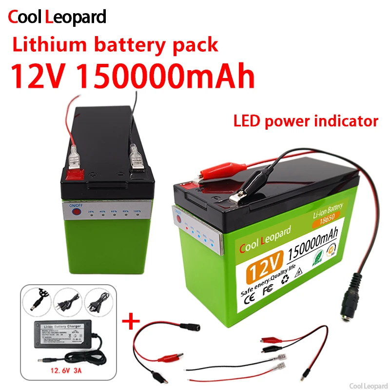 

Powerful 18650 12V 150ah Rechargeable Lithium Ion Battery with LED Power Indicator for Solar and Electric Vehicle Systems