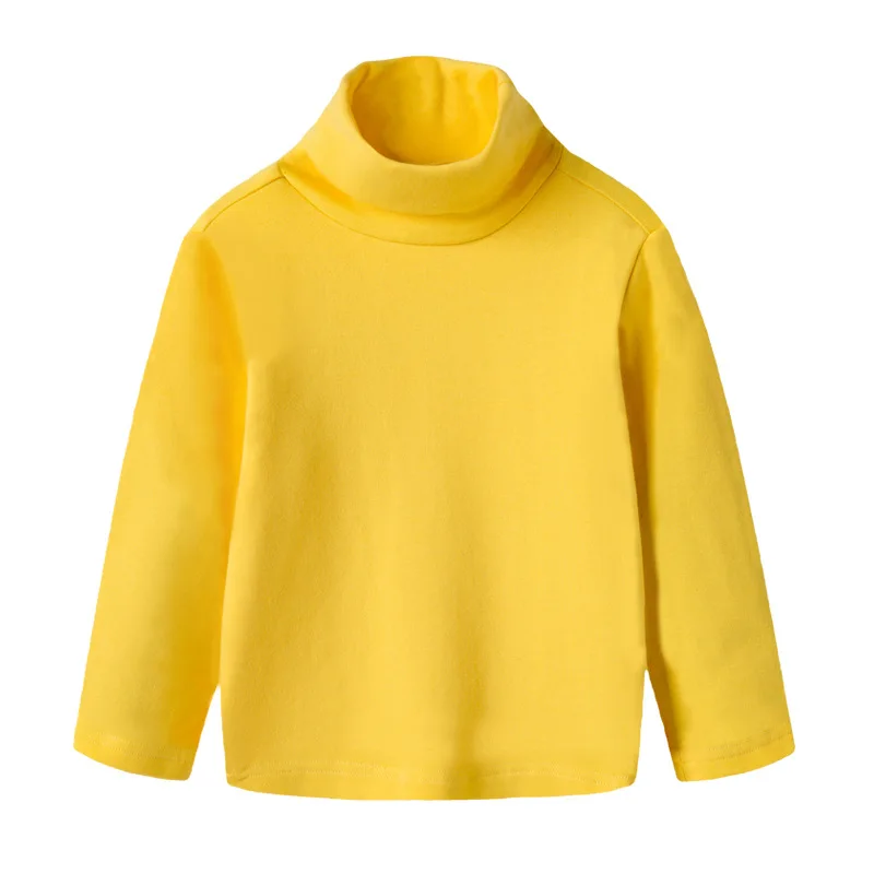 Children's Clothing 2023 Autumn Winter New Unisex Bottoming Shirts Solid Color Long Sleeve Boys Girls Warm Turtleneck Tops enlarge
