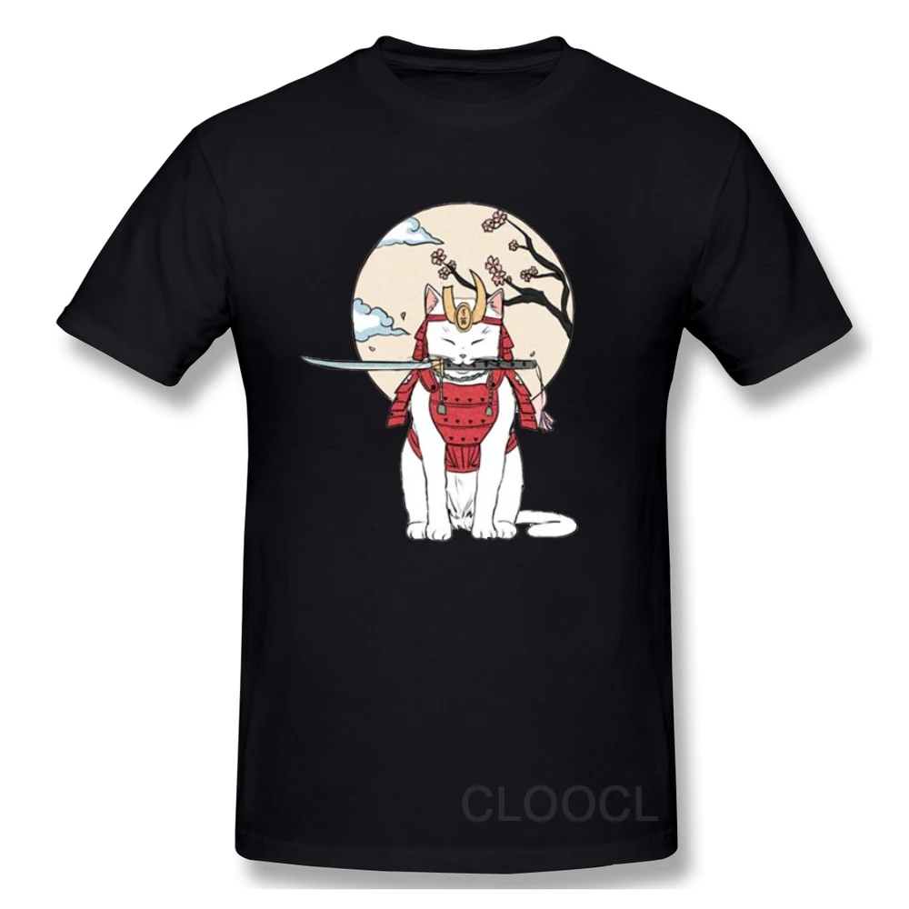 

CLOOCL 100% хлопок футболки японский самурай кот хип-хоп Футболка Модный Дизайн Повседневная футболка хипстер мужская одежда Прямая поставка