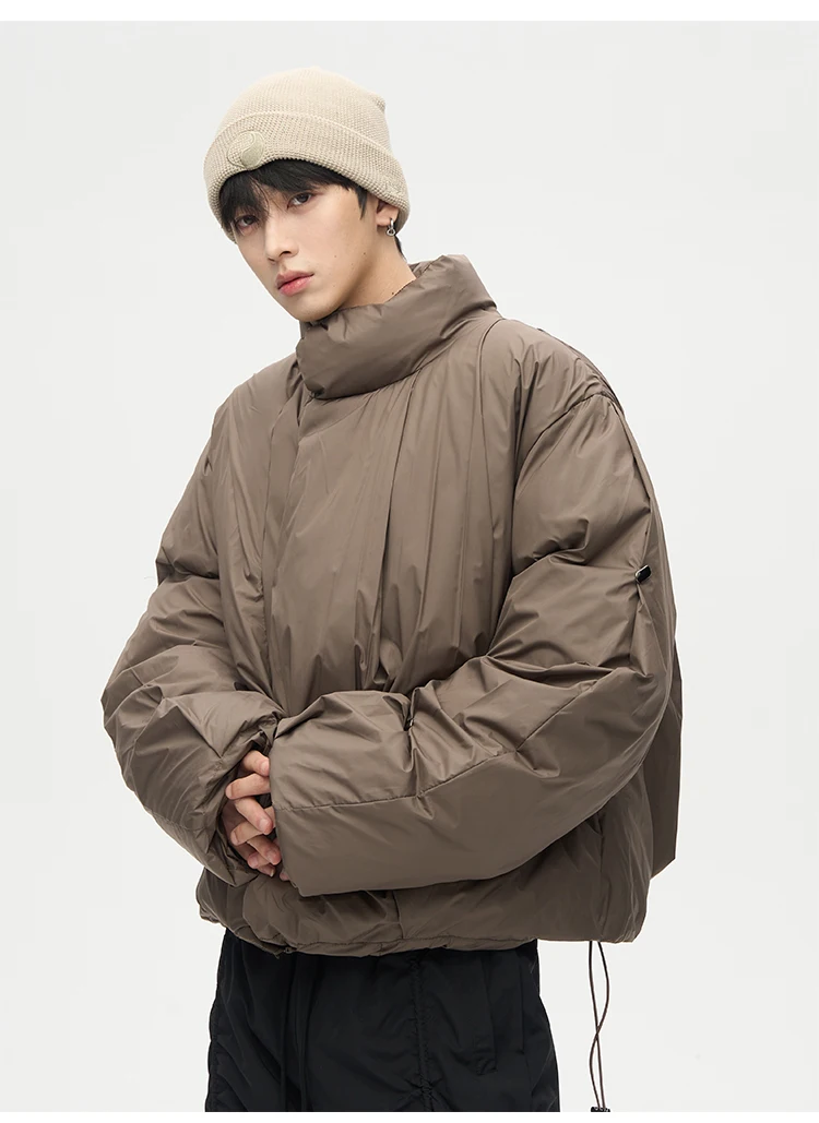 Designer Bomber Parka Jackets Coats Men Casual Loose Jacket Harajuku Winter Cotton Padded Parka Coat Streetwear Puffer Outerwear
