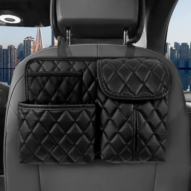 

Car Seat Back Storage Bag Storage Hanging Bag Leather Storage Bag Car Interior Decoration Interior Accessories