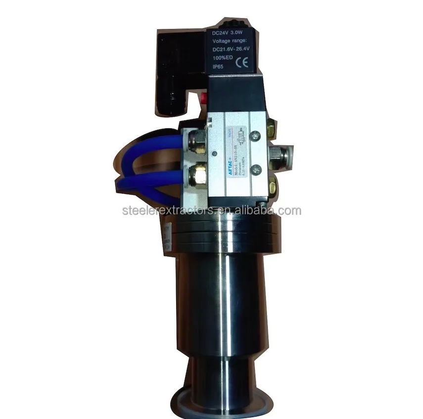 

DC24V Pneumatic Control High Vacuum Stainless Seat Steel KF40 Type Angle seat Needle Valve 304