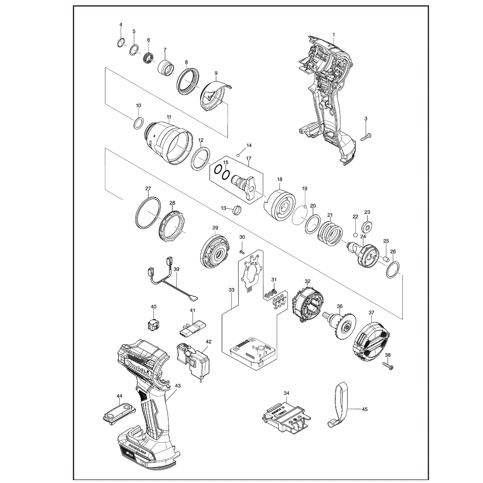 Оригинальный телефон переключатель в сборе перезаряжаемый ударный шуруповерт