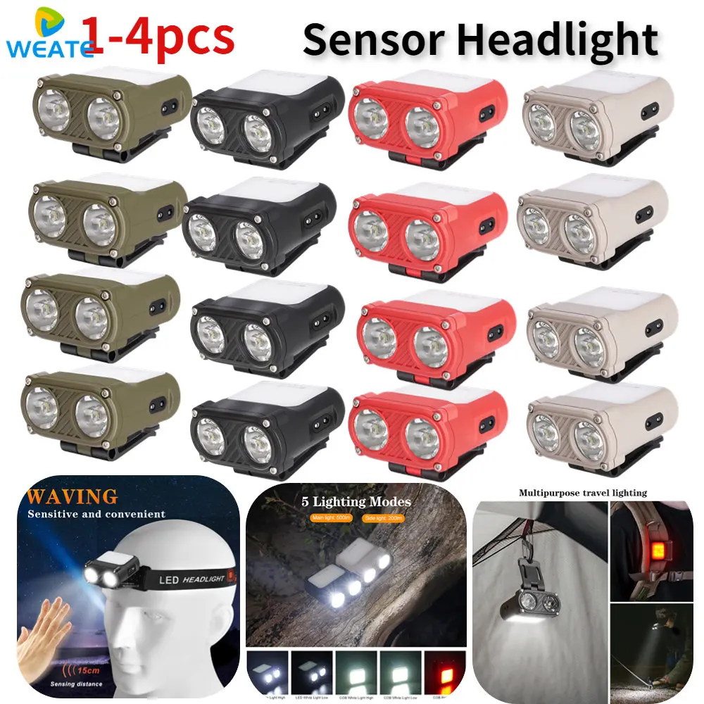 

Фонарь налобный с датчиком освещенности, 6 режимов