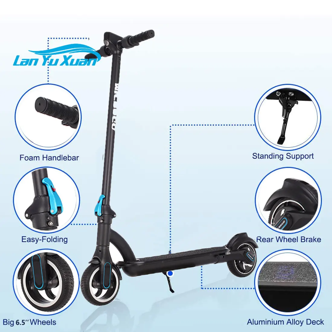 

EU warehouse delivery e scooter 36V 250W foldable cheap 2 Wheel Kick Electric Scooter for Adult