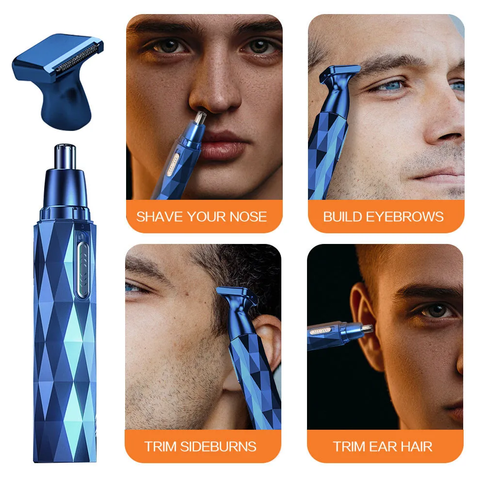 Ricaricabile Naso Capelli Trimmer Lavabile Sicuro Cura Del Viso Uomini Rasatura Depilazione Rasatura Elettrica Naso Orecchio Trimmer Rasoio Barba