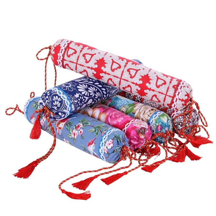 

Цилиндрическая конфетная подушка для шейного отдела, чехол с круглым вырезом, наволочка для подушки, старая грубая тканевая подушка, Классическая подушка с наполнителем гречихи