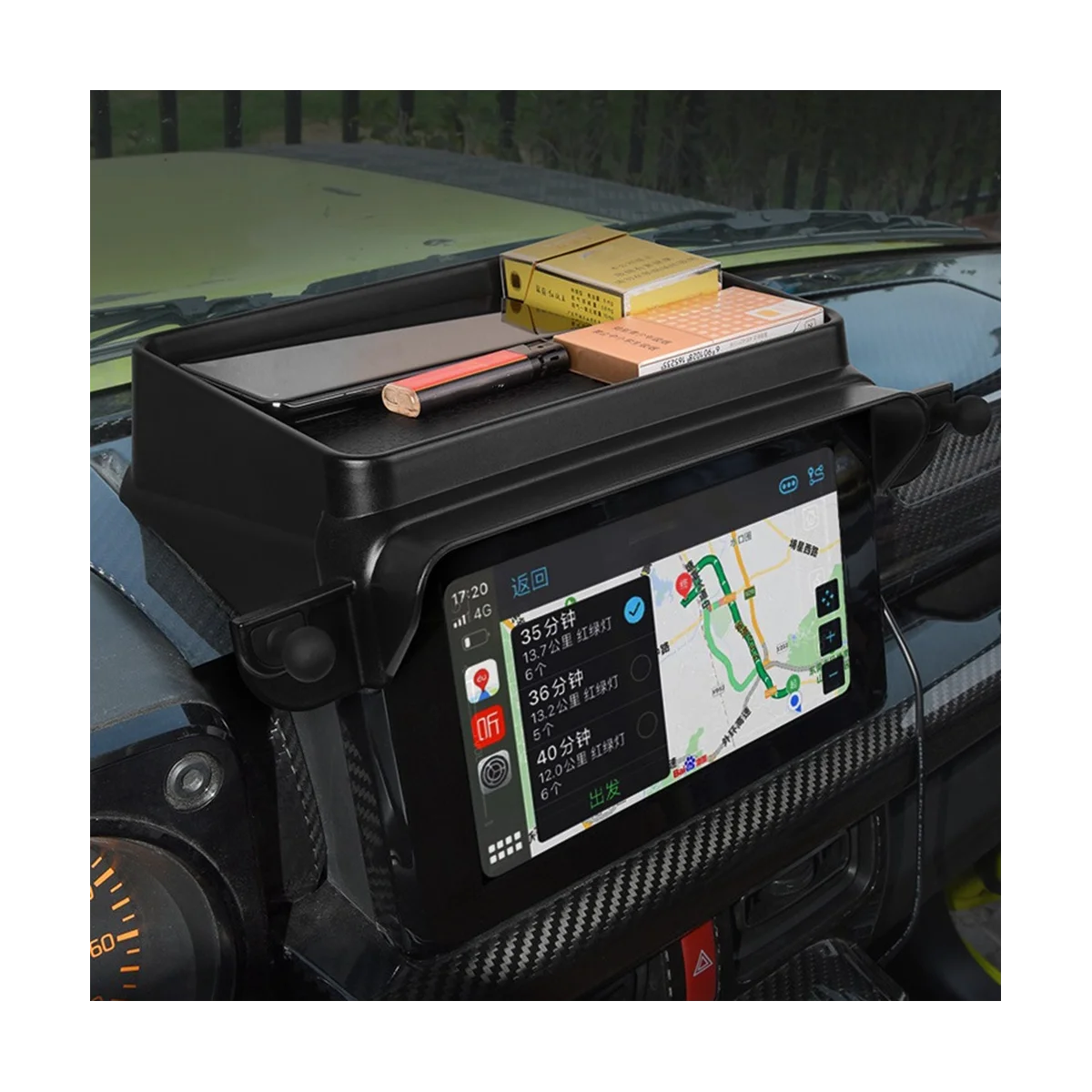

Автомобильный Центральный ящик для хранения приборной панели, поддон, держатель телефона для Suzuki Jimny JB64 JB74 2019 2020 2021 2022