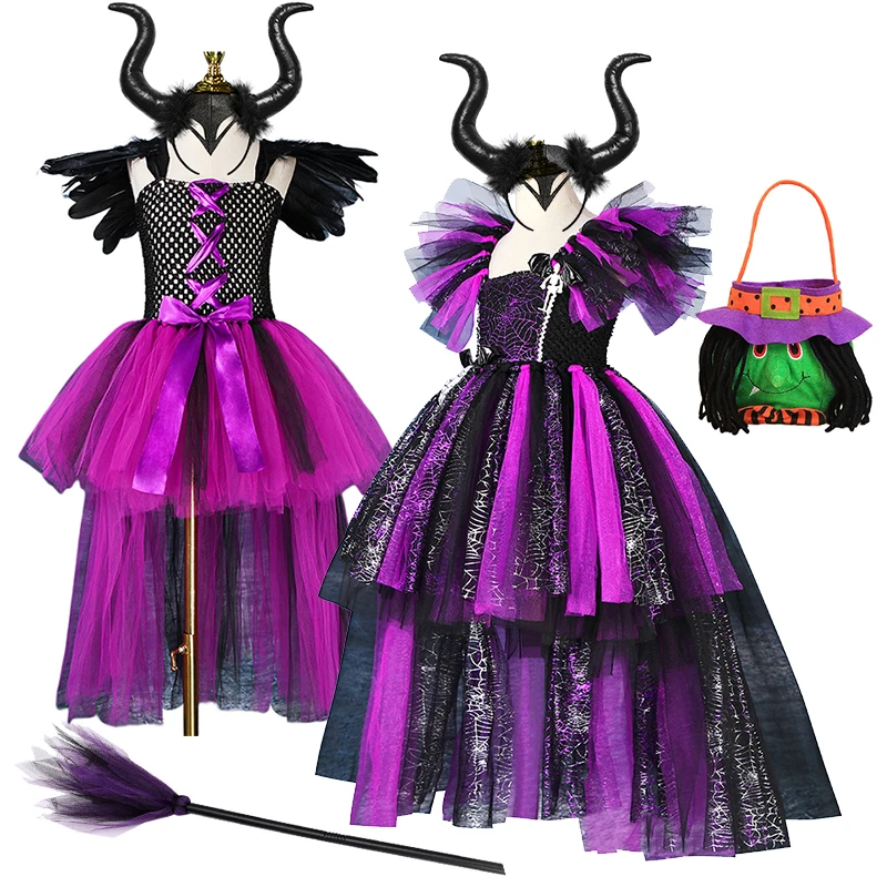 Детский костюм на Хэллоуин женское платье для косплея ведьмы