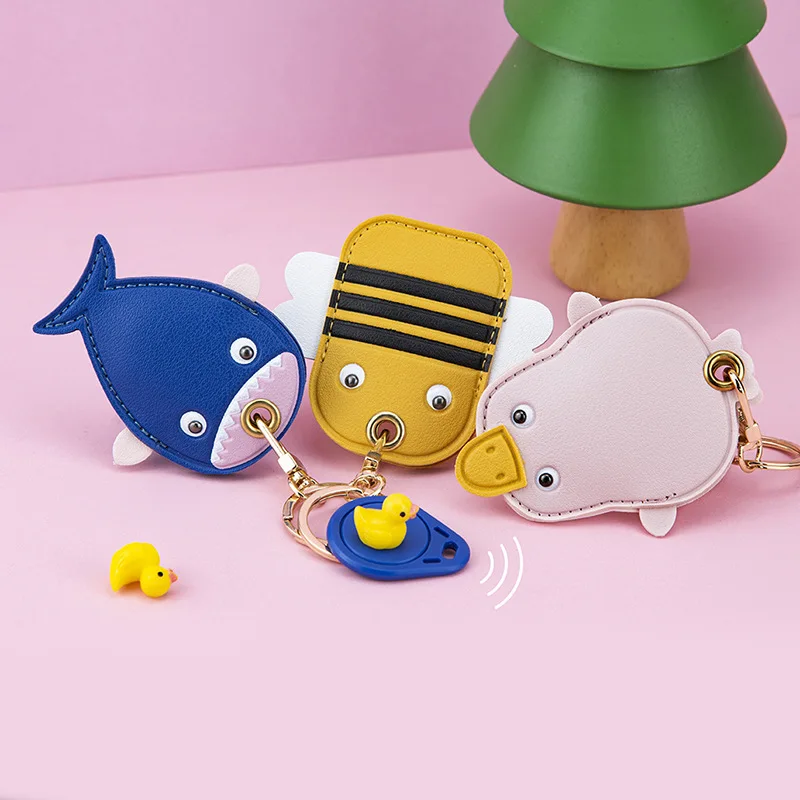 

Free Shipping Access Control Card Cover Leather Strawberry Lemon Keychain For Car Keys Car Accessories For Honda Ford Audi Benz