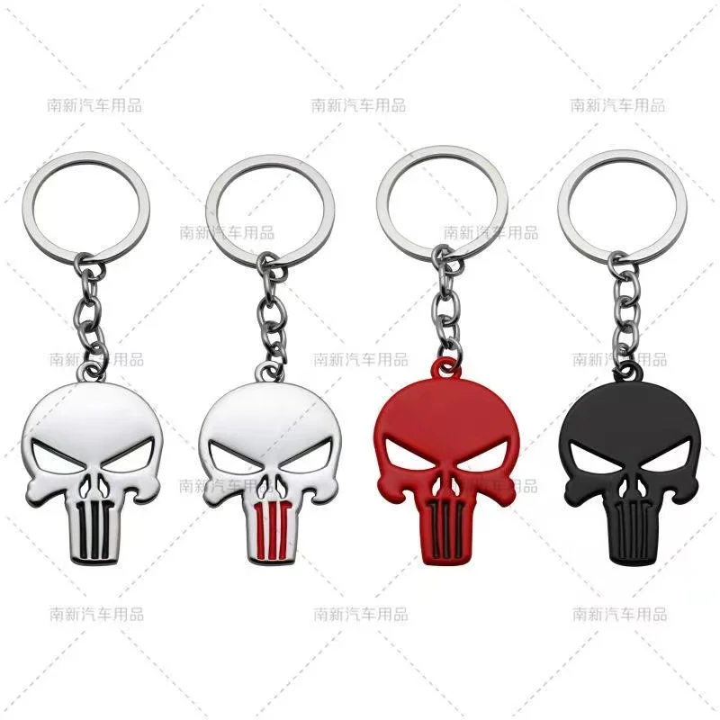 

Punisher key chain Skeleton ghost key chain Personalized creative metal key chain for car