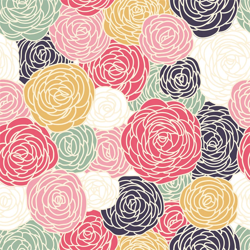 High-end swimwear clothing fabric customization Abstract line golden drawing fresh flower pattern digital printing fabric4A |