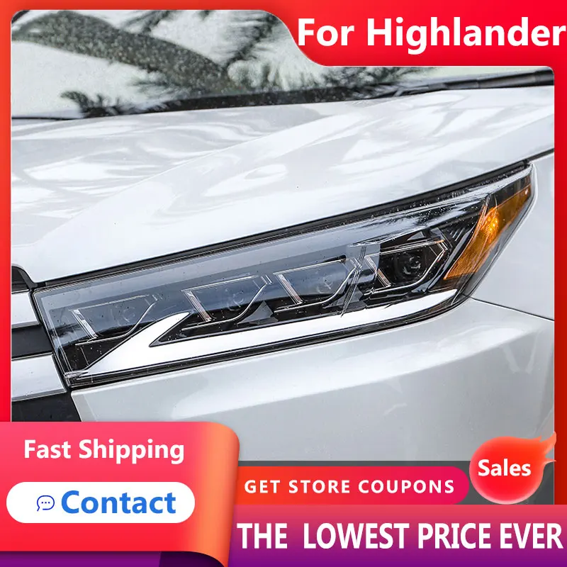 Фара HANA для Toyota Highlander светодиодные фары 2018-2021 DRL указатель поворота дальний свет