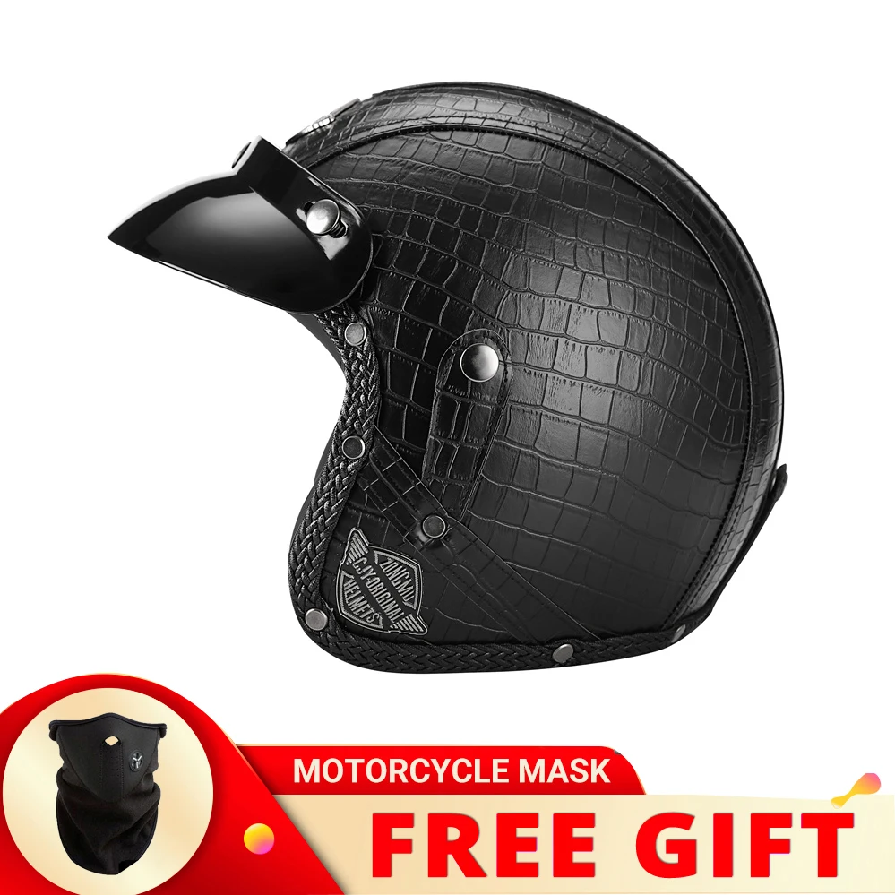 Мотоциклетный шлем Casco Moto 3/4 с открытым лицом для скутера мужчин и женщин