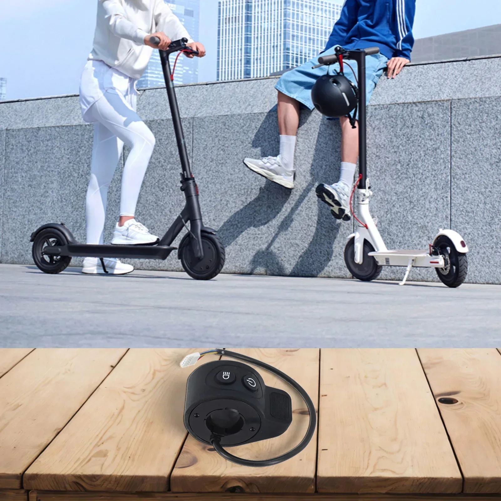 Электрический скутер дроссельная заслонка ускоритель с переключателем фар для HX