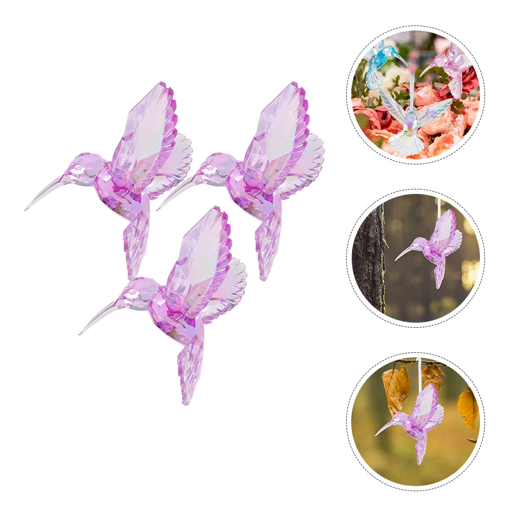 3 шт. украшения для рождественской елки с птицами акриловый кулон украшение в