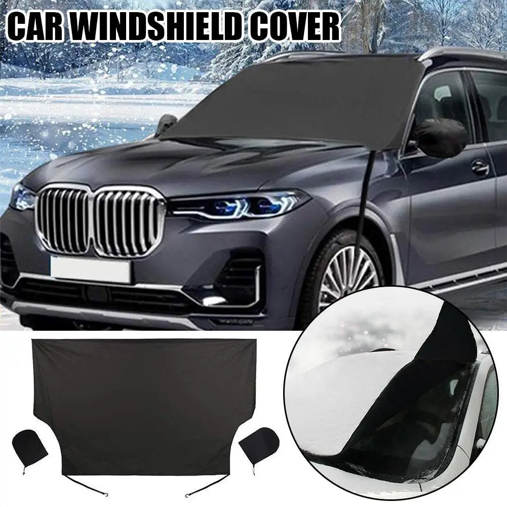 

1X Car Winter Windscreen Covers Windshield Frost Cover Ice Snow Front Protector Portable Collapsible Cover Parts