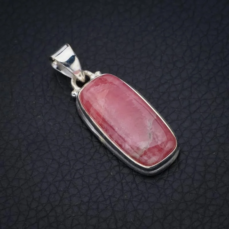 

StarGems Rhodochrosite Handmade 925 Sterling Silver Pendant 1.5" F4967