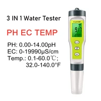 3 in 1 digital water quality tester lcd digital tempec ph meter water purity temperature meter for aquarium swimming pool