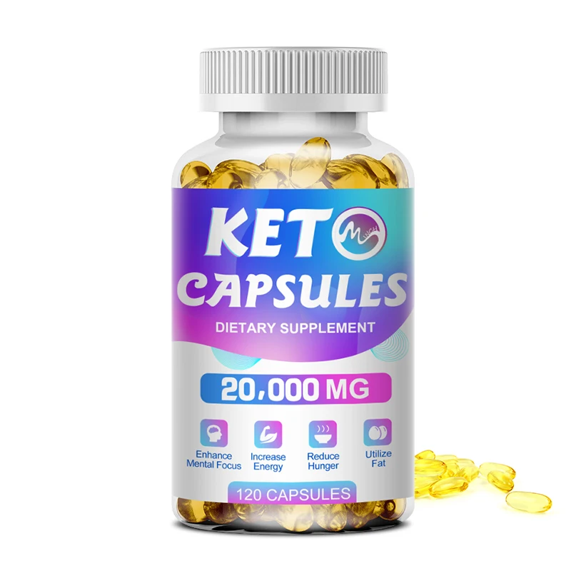 

Minch 120pcs Keto Supplements Pure Ketone Oil Capsules For Health Ketogenic Diet Weight Loss Products For Men and Women