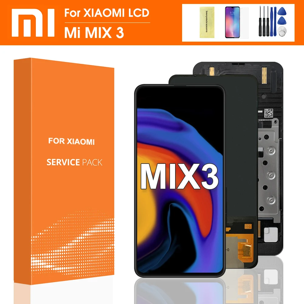 

Новый Оригинальный сенсорный ЖК-экран 6,39 ''для XIAOMI Mi Mix 3, матричный дигитайзер в сборе, рамка для дисплея Mi Mix 3, экран для дисплея MI MIX3