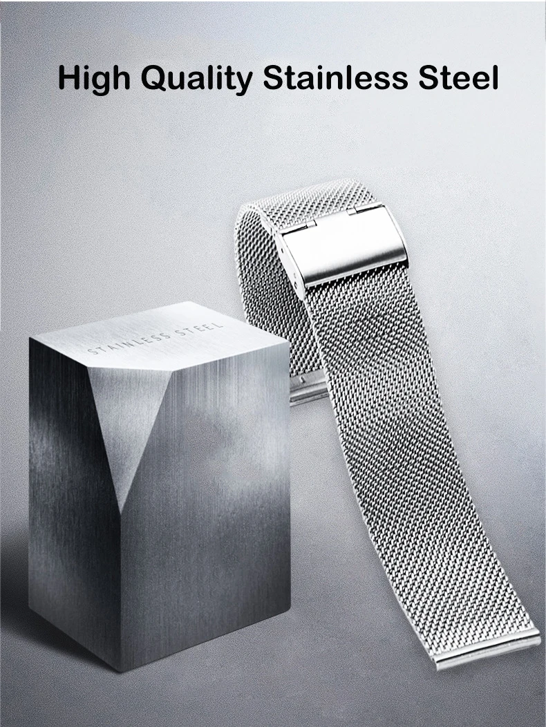 Universal Milanese Watch Strap Stainless Steel Watchband for DW watch Accessories 8mm 10mm 12mm 14mm 16mm 18mm 20mm 22mm 24mm