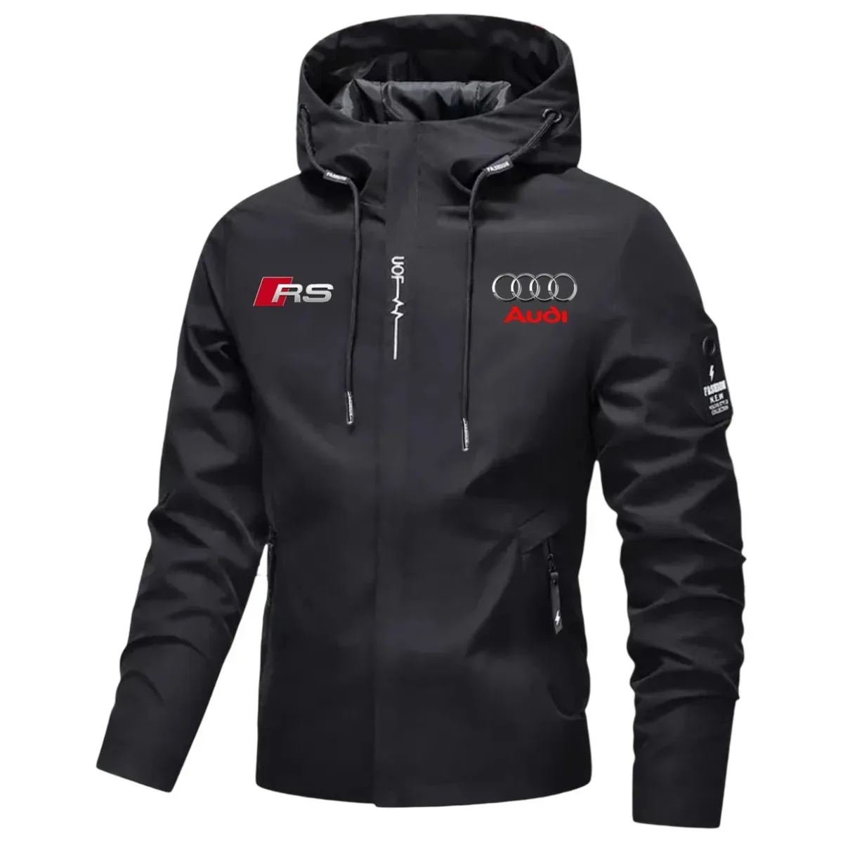 Фото Бренд Audi, высококачественная спортивная куртка, ветрозащитная куртка, модная толстовка с капюшоном. Новые куртки, подходящие для автолюбителей. №1