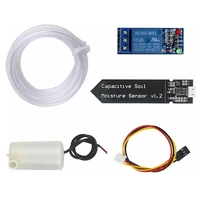 automatic irrigation diy kit self watering system with capacitive soil moisture sensor 1 channel 5v relay module and water pump