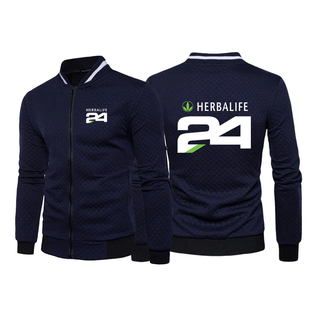 

HERBALIFE 24 Logo Printing Autumn Round Neck Solid Color Casual Comfortable Tracksuit Man Custom Sweatshirts Cardigan