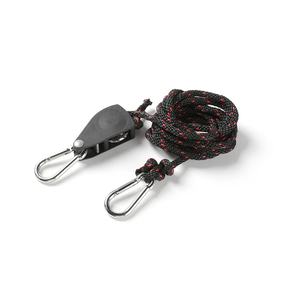 

Hanger Pulley Adjusting Rope Buckle With Carabiner 2.3M Adjustable Camping