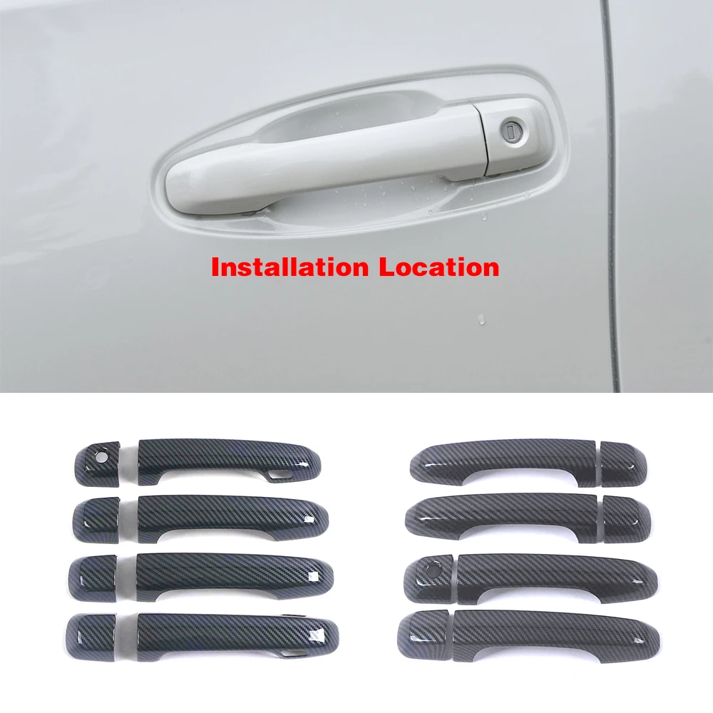 For Toyota 4Runner 2010 2019 2021 2022 Car Door Handle Cover Trim Protection Sticker Carbon Fiber Color Change Refit Accessories For Toyota 4Runner 2010 2019 2021 2022 Car Door Handle Cover Trim Protection Sticker Carbon Fiber Color Change Refit Accessories