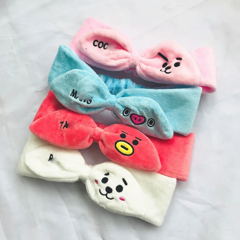 Новая Корейская милая мягкая флисовая головная повязка Kpop кораллового цвета для