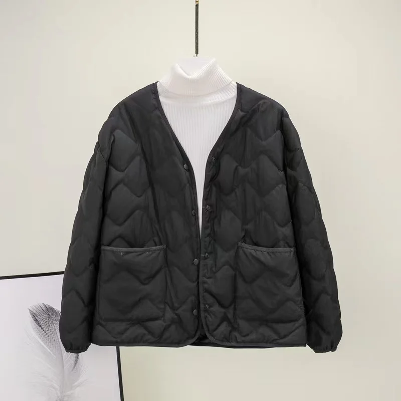 New Womens Casual Coat Female Duck Down-Padded Quilted Parka Jacket Down Padded Winter Coat Outwear 2023 Spring Autumn Winter