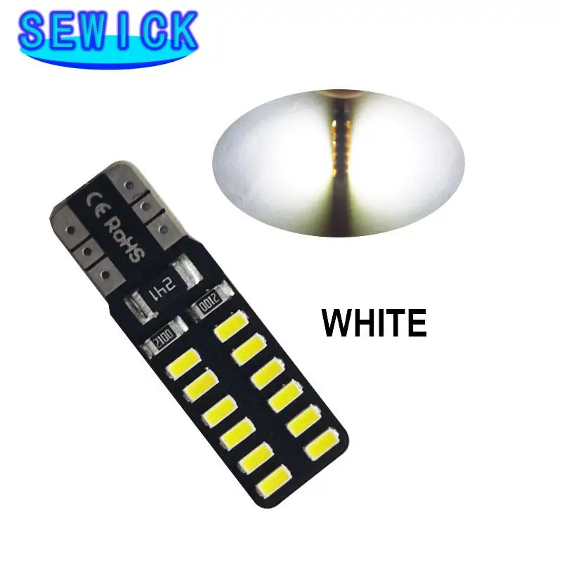 50 шт. автомобиль T10 светодиодный 194 168 W5W 3014 SMD 24 автомобильный габаритный фонарь