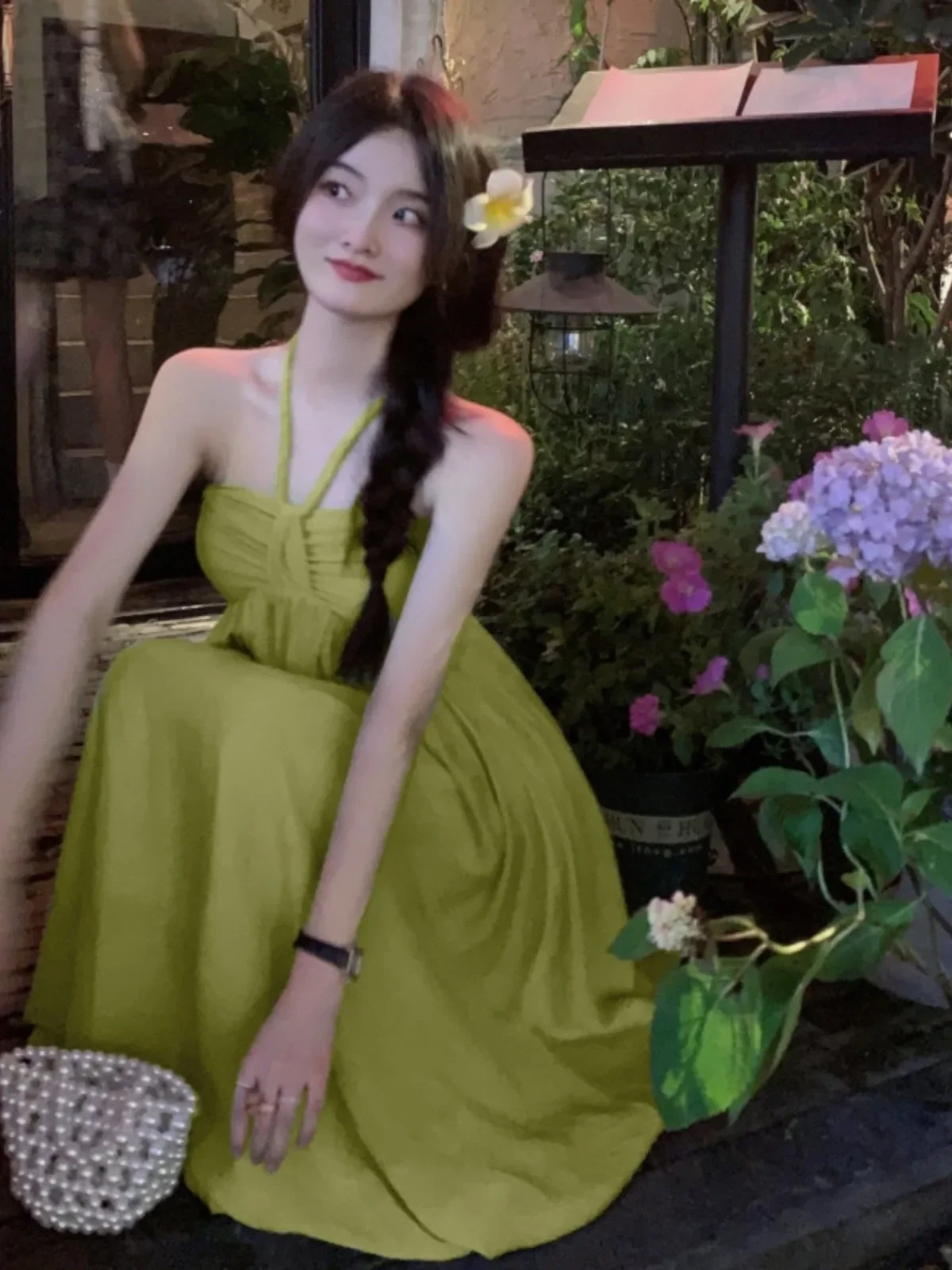 Элегантное Длинное платье во французском стиле Пляжное Платье для отпуска с