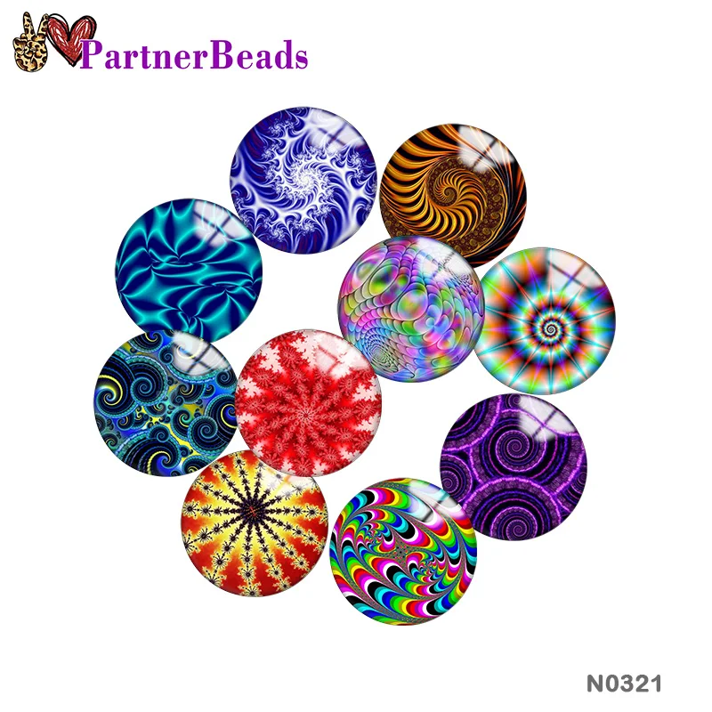 

Swirly Spiral fractal art Image printing metal DIY snap button accessories Fit bag hat Clothes shoes N0321