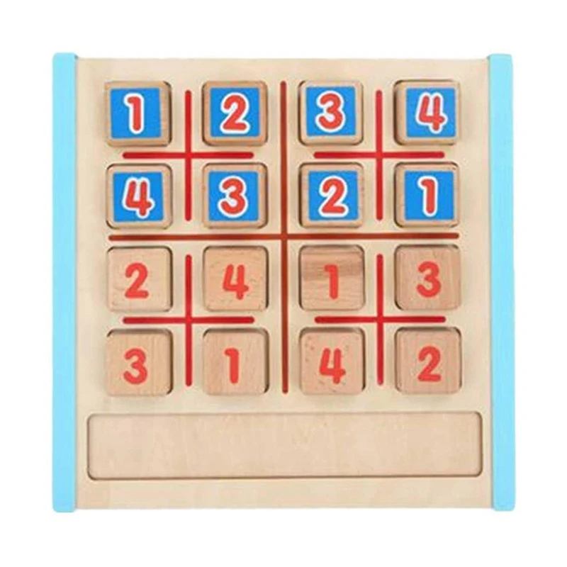 

Wooden Sudoku Board Game With Drawer - Math Brain Teaser Desktop Toys - Logic Thinking Puzzle Toy For Kids Wooden Toys