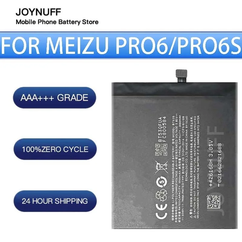 

New Battery High Quality 0 Cycles Compatible BT53/BT53S For MEIZU pro6 / pro6S Charm Blue M686Q Replacement Sufficient Batteries