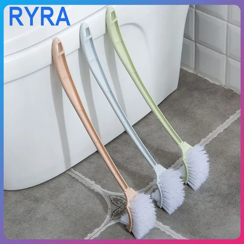 

Plastic Soft Hair Toilet Brush Deep Cleaning Convenient Plastic Elbow Toilet Brush Pendable No Dead Angle Toilet Brush 1pc