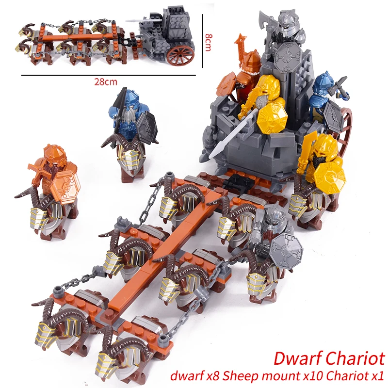 Новые армейские фигурки MOC LOTR солдат карликовые доспехи воины средневековые