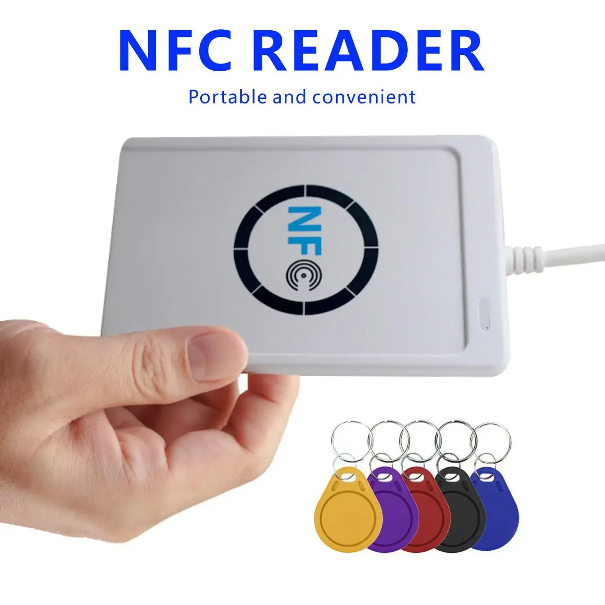 Фото Считыватель-записыватель RFID NFC ACR122U, 13,56 МГц, USB, дубликатор бесконтактных карт M1 S50 №5