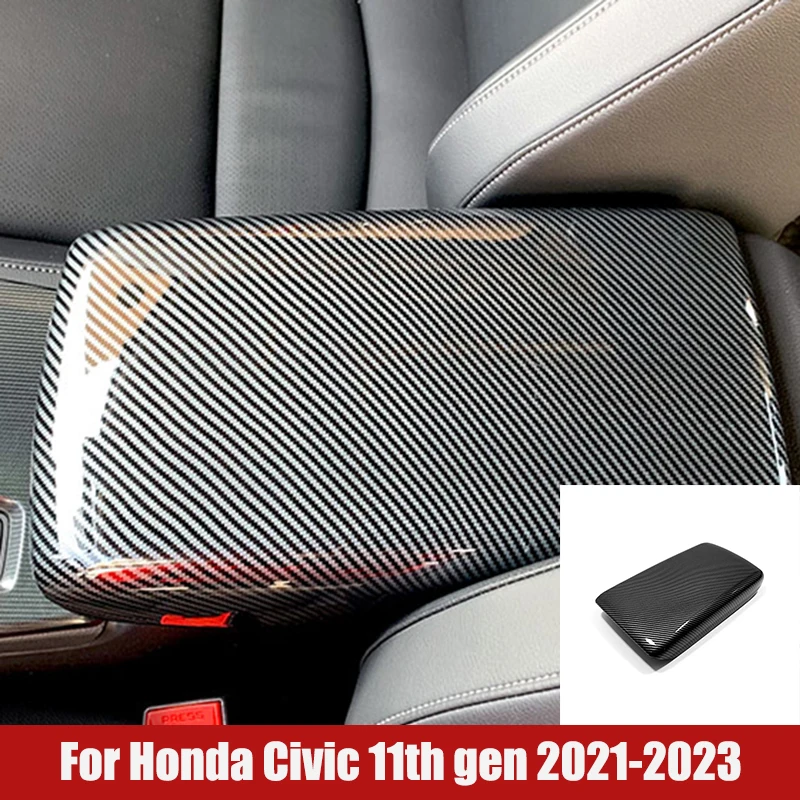 

Central Armrest Box Cover Decoration Frame Trim Sticker For Honda Civic 11th Gen 2021 2022 2023 ABS Car Styling Accessories