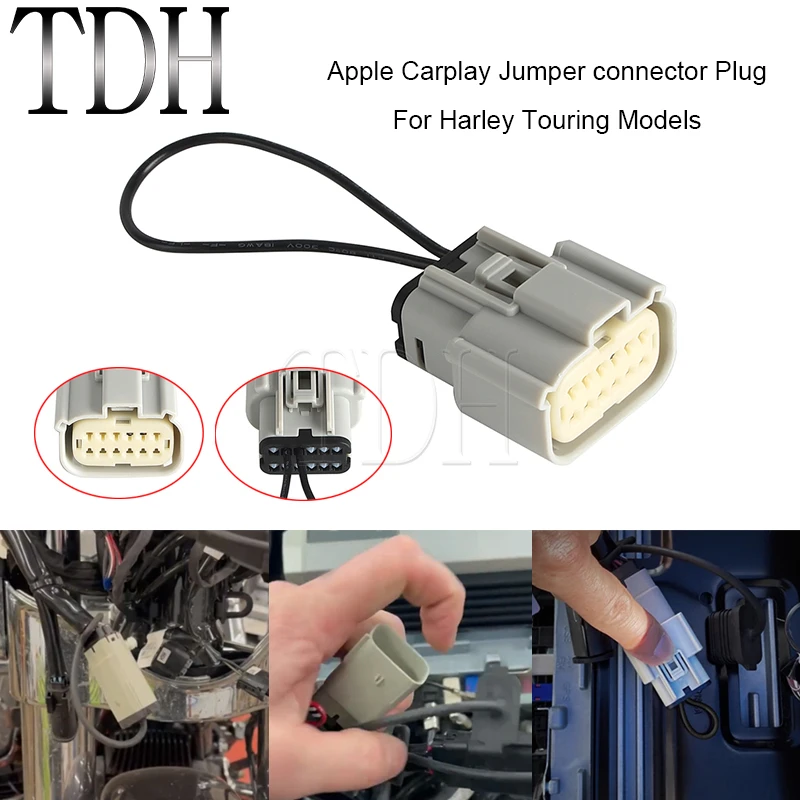 Для Carplay Harley 2019-2023 BOOM GTS Radio Road Glide Street Glide Car Play Jumper Разъем Plug And Play Carplay Jumper